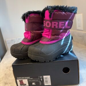 Sorel Children's Snow Commander Boots - Purple and Pink
